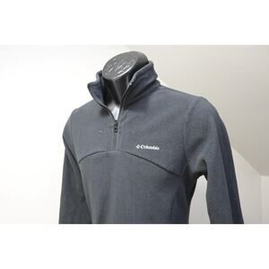 Columbia Full Zip Fleece Jacket Hiking Camp Sweater Black Womens Size Small